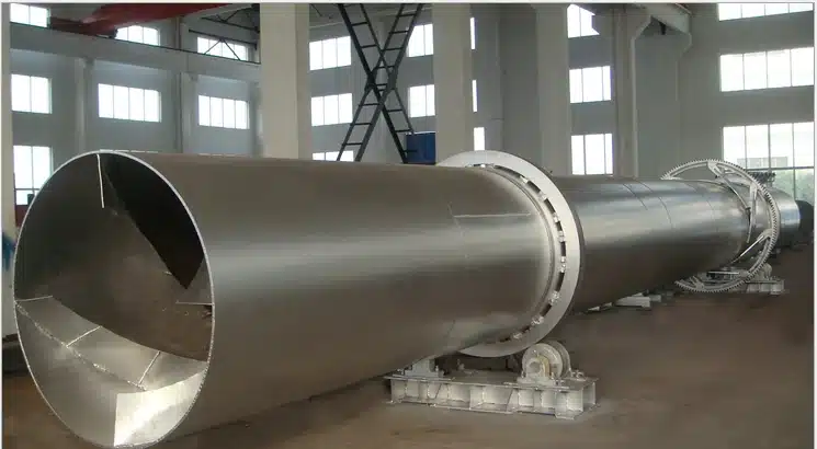 Rotary drum kiln shell fabricated at SINOTHERMO for battery production waste treatment