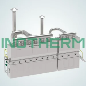 Hình ảnh Máy sấy tầng sôi ngang SINOTHERMO, một loại máy công nghiệp được thiết kế để sấy khô vật liệu hiệu quả thông qua quá trình tầng sôi ngang.