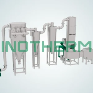 Hình ảnh máy sấy ly tâm SINOTHERMO, một loại máy công nghiệp được thiết kế để sấy khô nhanh vật liệu thông qua công nghệ kéo sợi và sấy ly tâm.