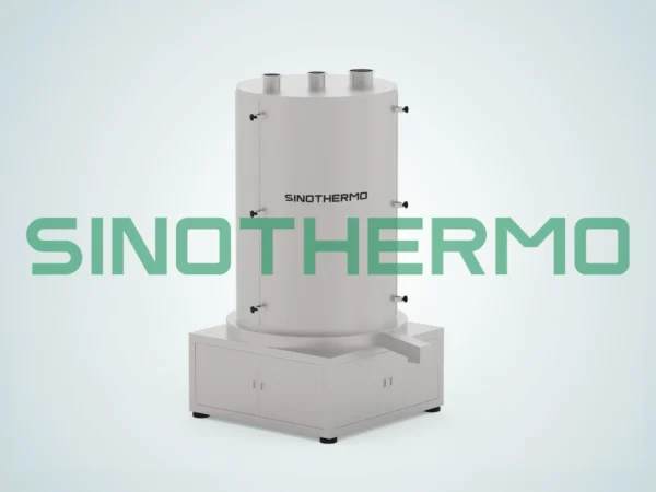 Hình ảnh Máy sấy rung xoắn ốc SINOTHERMO, một loại máy công nghiệp được thiết kế để sấy khô vật liệu hiệu quả thông qua công nghệ rung xoắn ốc.