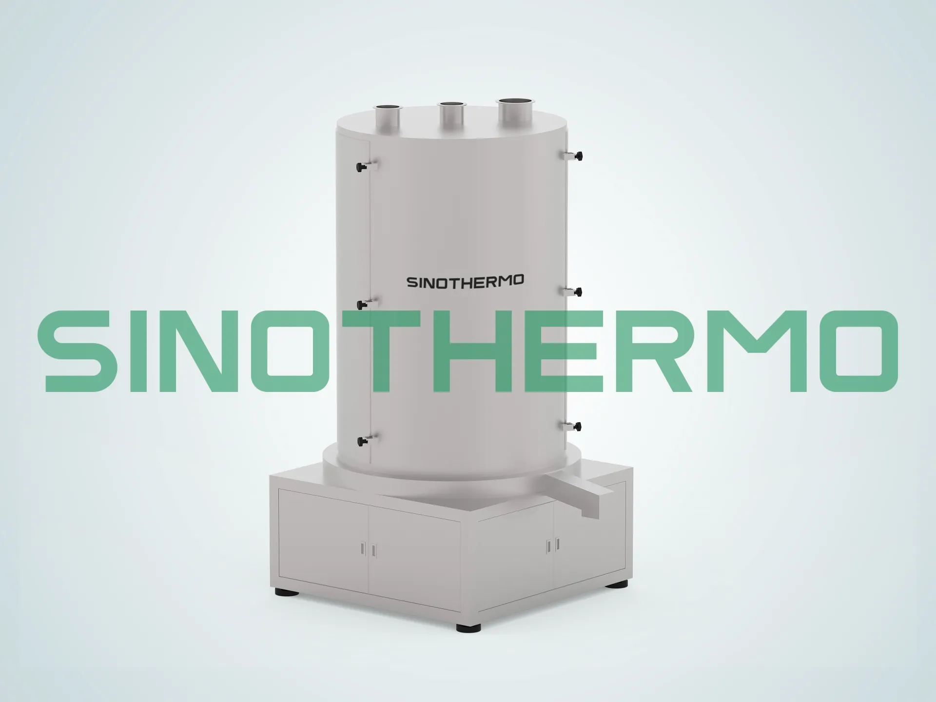 Hình ảnh Máy sấy rung xoắn ốc SINOTHERMO, một loại máy công nghiệp được thiết kế để sấy khô vật liệu hiệu quả thông qua công nghệ rung xoắn ốc.