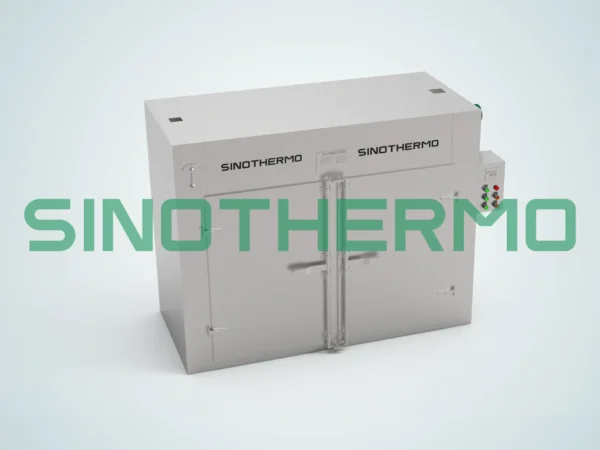 Hình ảnh Máy sấy khay SINOTHERMO, một loại máy công nghiệp dùng để sấy khô vật liệu.
