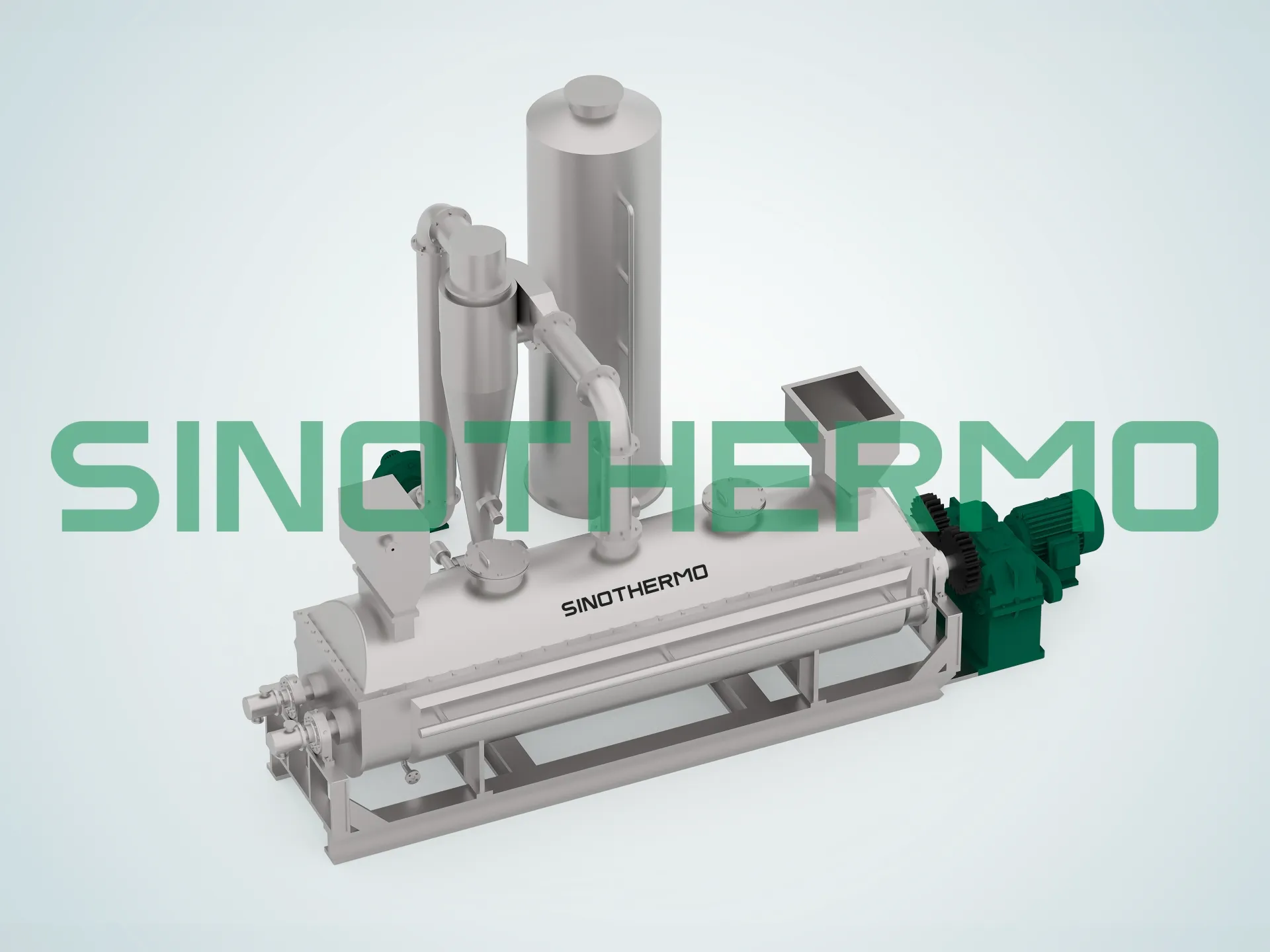 Máy sấy tóc hiện đại có thân hình trụ, được trang bị lưỡi sấy rỗng và động cơ xanh, nổi bật trên nền màu trung tính, sạch sẽ.