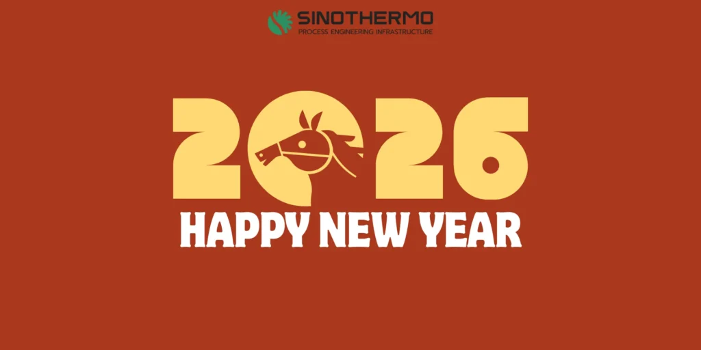 Sinothermo wishes you a Happy New Year 2026 with innovative drying, granulating, mixing, and pulverizing solutions.