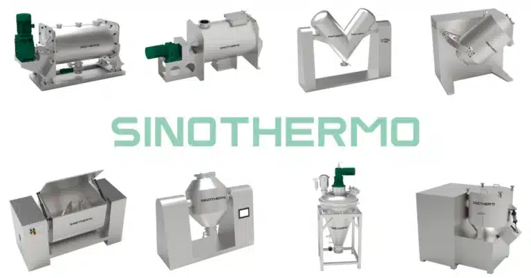 Industrial mixer types and their mixing actions: ribbon blender, ploughshare mixer, sigma mixer and double cone blender
